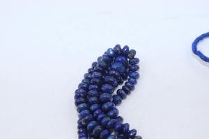 Perles Rondelles Facettées en Lapis Lazuli Naturel de Qualité AAA, 6-8mm, Fil de 13 Pouces, Certifiées pour la Fabrication de Bijoux, Pierre Précieuse à Taille Brillante - Product Image 2