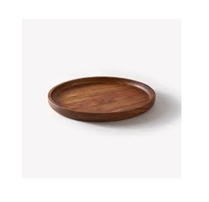 Assiette de service ronde en bois, design minimaliste, plat durable pour servir des collations, des amuse-gueules ou comme vaisselle rustique - Product Image 6