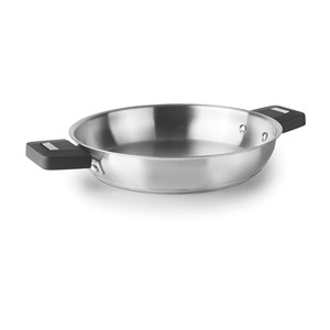 Padella combinata in acciaio inox da 12 pollici con manico ausiliario per una cottura uniforme - Product Image 2