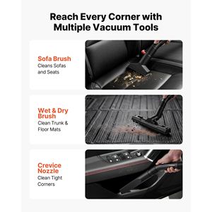 11 Gallon 3-in-1 <b>Portable</b> Shop Vac 4.5 Peak HP Wet Dry <b>Vacuum</b> Cleaner with Dual-Filter 1350W Input Power Blower - Product Image 4