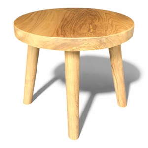 Wholesale Indonesian <b>Solid</b> Teak <b>Wood</b> Round One <b>Wood</b> Stool Premium Hotel Bedroom Accent Table Villa Project Furniture Supplier - Product Image 2