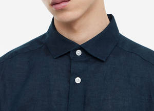 Men's <b>Summer</b> Black White Animal Design Professional Business Casual Solid Custom Logo Classic Button Long Sleeve Satin <b>Shirt</b> - Product Image 2