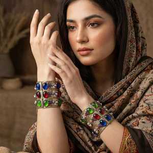 Customer Demanding Hot Selling Women's Afghan Jewelry <b>Sets</b> Wholesale Low MOQ Cheap Price Afghani Traditional Hand Jewellery <b>Set</b> - Product Image 4