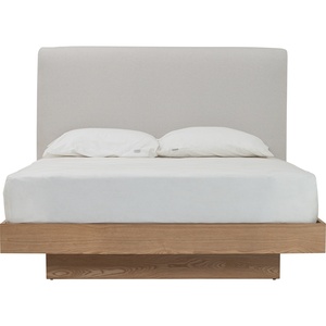 Base de Cama Moderna Tapizada con Plataforma de Madera y Cabecera de Tela, Muebles de Dormitorio para Hotel o Villa - Product Image 2