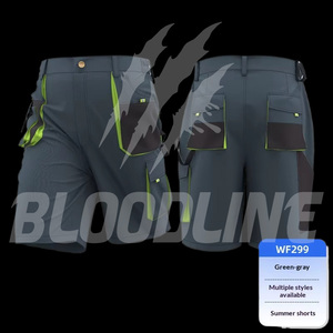 Shorts de sport pour homme Bloodline, séchage rapide, taille à cordon, longueur mi-cuisse, vêtements de sport gris, orange, noir imprimé - Product Image 3