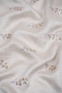 Premium Wave Pattern Embroidered Sequin Mesh Fabric Heavy Weight Metallic Lace Textile for Bridal and Fashion Dresses - Product Image 2