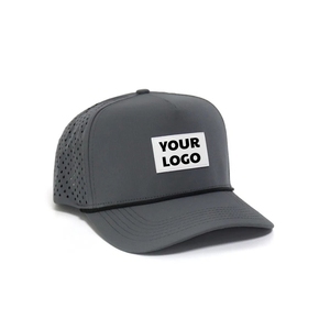 Casquettes de golf personnalisées par le fabricant, perforées au laser, 5 panneaux, logo personnalisé, marque privée, couvre-chef professionnel - Product Image 2