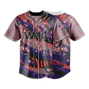 New Custom Baseball Jersey Sublimated Print 100% <b>Polyester</b> Men's Short Sleeve Quick Dry All Seasons Adult Regular Fit - Product Image 1
