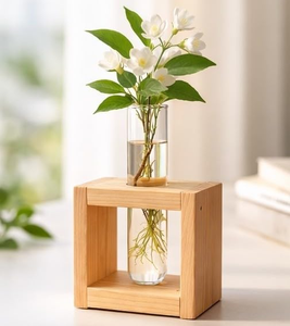 Minimalist Art <b>Deco</b> Wooden Frame Wall Vase Handmade Eco-Friendly Decor for Home-FAIZA CRAFT - Product Image 2