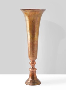 Copper Vase Vintage Style <b>Tall</b> Flared Design Decorative Centerpiece Table Display - Product Image 1