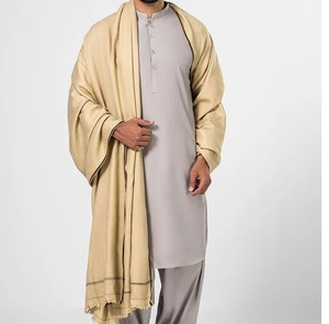 Custom Made Pakistani Mens Patoo Pashtun Kashmiri <b>Pashmina</b> Jacquard Wool <b>Shawls</b> Groom Wedding Party Outerwear Head Winter <b>Shawls</b> - Product Image 1