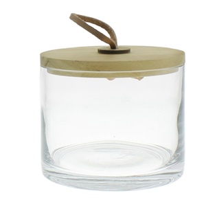 Modern Glass Metal Wide Mouth Glass Storage Jars Containers Glass For Kitchen Ware Decorative From India
