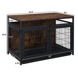 Gabbia per Cani Super Resistente da 95 cm per Cani Piccoli/Medi, Cuccia per Animali Domestici con Tre Porte e Tre Serrature, Caratteristiche Anti-Morso - Product Image 4