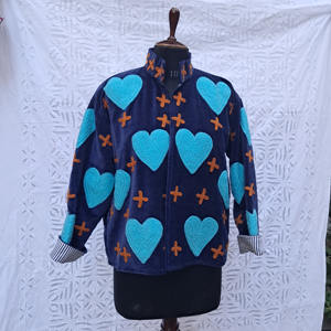 Vestes en velours brodées à la main avec un design Suzani, manches longues, style Nehru, ouverture sur le devant, vêtements décontractés bohèmes pour femmes - Product Image 5