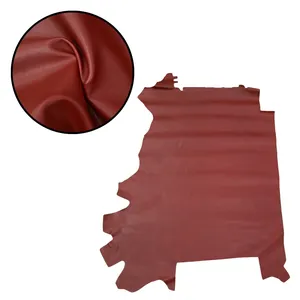 Premium Red Saffiano Chrome Tanned <b>Leather</b> For Handbags Purses And Wallets Crafting Materials Elegant Deluxe Fine Supply Pattern - Product Image 1