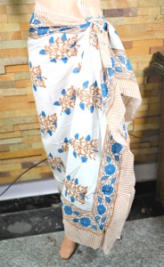 Handmade Floral Cotton <b>Sarong</b> Indian Beach Wrap Pareo Summer Wear Skin-Friendly Breathable - Product Image 6