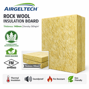 Panneau de laine de roche 50 kg/m³ 140 mm - Classe de résistance au feu A1 Conductivité thermique 0,036 W/mK pour l'isolation des climats extrêmes froids - Product Image 1