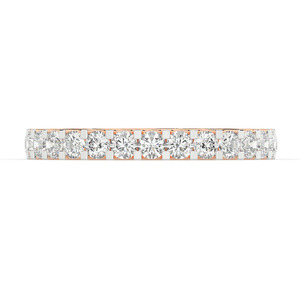 Bagues de mariage en or 10k, 14k, 18k avec diamants de laboratoire pour femmes, alliance complète sertie de diamants assortis - Product Image 2