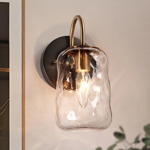โคมไฟติดผนังสไตล์โมเดิร์น ฐานโลหะสีทองทรงกลม โคมผ้าสีขาว ชุด 2 ชิ้น - Product Image 6