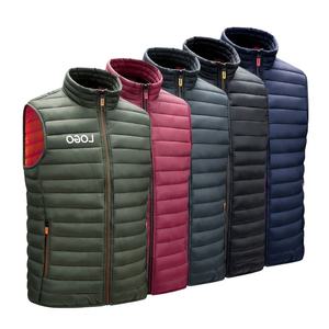Customized Winter Puffer Jacket For Man Half Sleeves Hooded Light <b>Weight</b> Fashion Zipper Vest Wholesale Product Cheap Price - Product Image 3