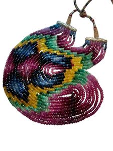 Collar de Cuentas Facetadas Multicolores de Esmeralda, Rubí y Zafiro Naturales, 9 Hilos, Certificado por TASBIYA GEMS, Valorado por Terceros - Product Image 6