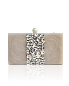 Bolso de mano de resina de diseño, hecho a mano con epoxi y acrílico, para novias, cócteles y eventos. - Product Image 1