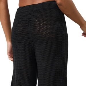Womens Crochet Knit Straight Casual Solid Beach High Waist Drawstring Regular Fit Summer <b>Swim</b> Cover <b>Trousers</b> Breathable Vacation - Product Image 4