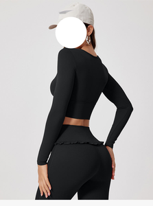 2026 Yoga Fitness Workout Gym Active Custom Logo Sports Bra With Flare Leggings <b>Set</b> for Woman - Product Image 6