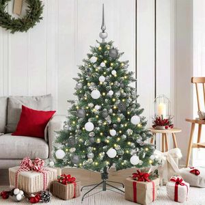 Árbol de Navidad Artificial Verde de 47.24 Pulgadas con 150 Luces LED Decorativas Navideñas - Product Image 1