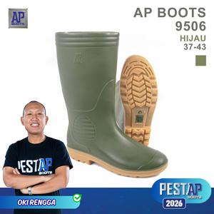 รองเท้าบูท AP รุ่น 9506 สีเขียว รองเท้าเซฟตี้-รองเท้าบูทป้องกันน้ำ PVC ทนทานสูง - Product Image 1