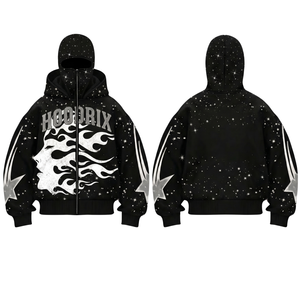 Sweat-shirt personnalisé en molleton French Terry pour femme, orné de strass et de cristaux de verre AAA thermocollés, style streetwear, grandes tailles, mode OEM - Product Image 1