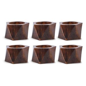Ensemble d'anneaux de serviette en bois personnalisés, modernes, luxueux, écologiques, durables, pour la table de mariage, la maison et le restaurant - Product Image 5