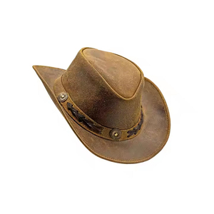 Chapeaux de cowboy en cuir sur mesure très tendance, logo personnalisé, taille et couleur au choix, élégants, unisexes, respirants, matériau de haute qualité - Product Image 3