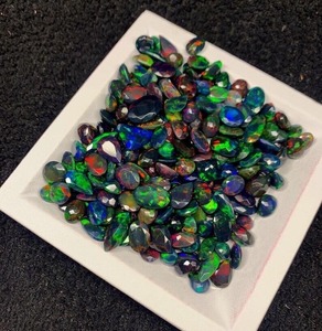Opales naturelles en vrac, pierres précieuses irrégulières bleu-vert arc-en-ciel, lot pour la fabrication de bijoux, opales de feu à facettes de formes variées - Product Image 5