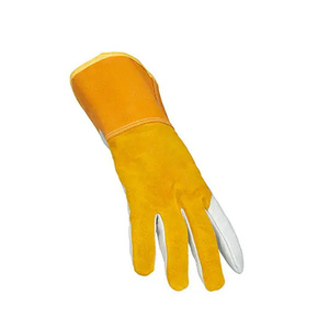 Guantes de Soldadura de Piel de Cabra, Resistentes al Calor, Duraderos, con Puño de Seguridad, para Uso General - Product Image 4
