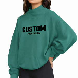 เสื้อสเวตเชิ้ตคอเต่าผ้าฟลีซผสมโพลีเอสเตอร์/คอตตอนแบบกำหนดเองสำหรับขายส่ง ปักลายโลโก้ด้านหน้า สำหรับผู้หญิง ฤดูหนาว แห้งเร็ว เป็นมิตรกับสิ่งแวดล้อม - Product Image 1