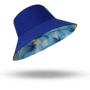 Unisex Orange <b>Bucket</b> <b>Hat</b> Tropical Print <b>Reversible</b> Polyester Beach Summer Casual Adult <b>Hat</b> - Product Image 5