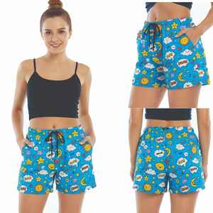 Shorts Casuales de Verano para Mujer, Ecológicos, de Fibra de Bambú, Antibacterianos, Transpirables, Opción Sostenible, Ropa de Primera Calidad - Product Image 1