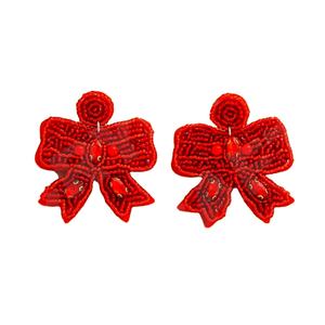 Bijoux de noël boucles d'oreilles pendantes nouveauté perles faites à la main transfrontalières or à la mode créatif pour les fêtes Style chrétien - Product Image 1