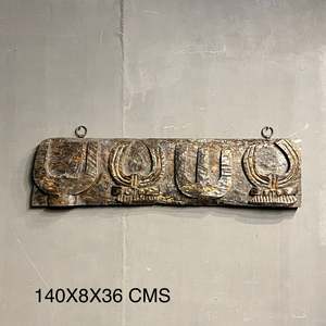 Panneau mural en bois sculpté à la main, style tribal Naga indien, décoration architecturale antique rustique pour hôtel, assortiment varié, 1 conteneur - Product Image 1