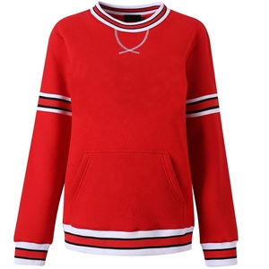 Sorority <b>Red</b> Crew Neck Unisex Sweatshirt Latest Style Casual Wear Embossed Print Fleece Fabric 100% Cotton Winter - Product Image 1