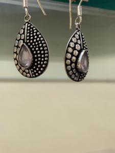 pink Rose quartz <b>Earring</b> <b>Top</b> Quality Wholesale Price Gemstone Latest Handmade Design Silver Birthstone May Latest Design - Product Image 3