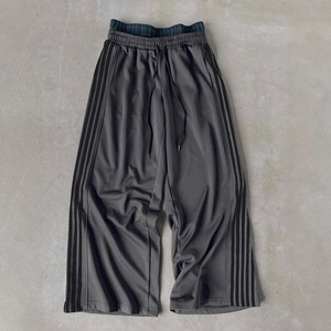 Pantalones anchos casuales para hombre, estilo jogger, con doble cintura y rayas laterales, talla grande, estilo urbano moderno y elegante. - Product Image 5