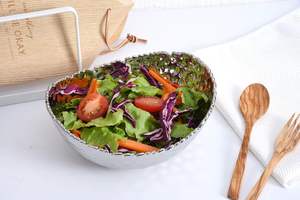 Tazón Ovalado de Porcelana con Recubrimiento de Titanio Millennium, Tazón Decorativo Plateado para Servir en la Mesa - Product Image 4