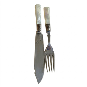Mother of Pearl Cutlery Set Luxury Brass <b>Dessert</b> <b>Forks</b> Vintage MOP Handle Flatware Wholesale Tableware for Hotel Wedding Event - Product Image 3