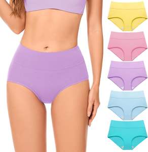 Ropa Interior de Encaje de Cintura Alta para Mujer, Tallas Grandes, Suave, Transpirable, Elástica, con Soporte Firme y Cobertura Completa - Product Image 2