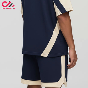 เสื้อยืดและกางเกงขาสั้นผู้ชายราคาถูก ชุดฤดูร้อน เสื้อแขนสั้นและกางเกงขายาว แฟชั่นขายส่ง ระบายอากาศได้ดี ชุดลำลองสำหรับวิ่ง - Product Image 6