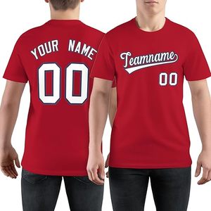 T-shirt blanc personnalisé à manches courtes pour hommes, avec impression de nom et de numéro, col rond, coupe décontractée - Product Image 6