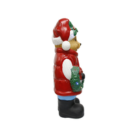 Ourson de Noël en plastique soufflé de Chine, modèle YM8014238, avec chapeau de Père Noël et couronne, décoration de fêtes, vente en gros B2B