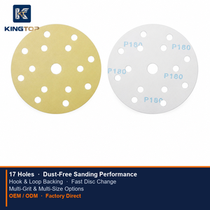 150mm Hook and Loop Aluminum Oxide Sanding Discs 80-600 Grit Medium Hardness OEM for Automotive Body Repair - Product Image 2